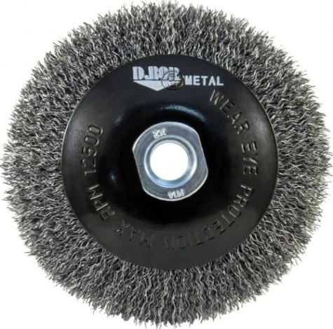 Щетка обдирочная для УШМ D.BOR коническая METAL Standard D-100 мм М14 гофрированная (арт. D10-MS-100-M14-030) [D10-MS-100-M14-030]