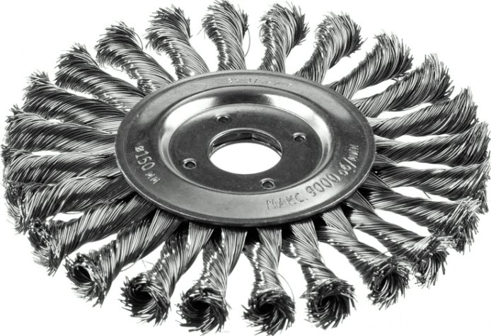 Щетка обдирочная для УШМ круглая ЗУБР D-150 М14 35190-150 [35190-150_z02]