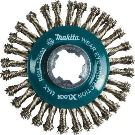 Щетка обдирочная для УШМ MAKITA D-73352 проволочная дисковая x-lock d115 мм