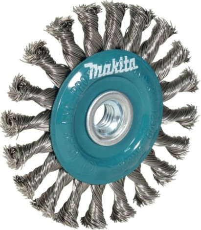 Щетка обдирочная для УШМ MAKITA D-77534 d115 мм, толщ. проволоки 0.5 мм, пучки, нержавейка
