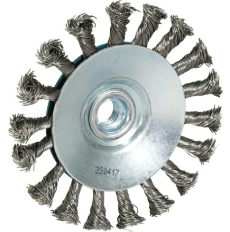 Щетка обдирочная для УШМ MAKITA D-77584 d115 мм, толщ. проволоки 0,5 мм, толстые пучки,