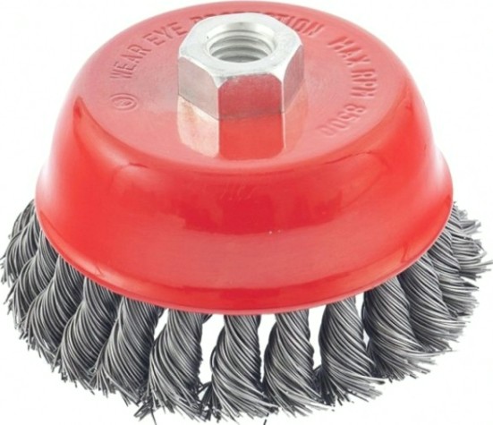 Щетка обдирочная для УШМ MATRIX чашеобразная, D-100хМ14 74628 Щетка обдирочная для УШМ MATRIX чашеобразная, D-100хМ14 74628