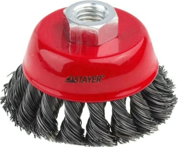 Щетка обдирочная для УШМ STAYER чашеобразная D-80 мм М14 35128-100_z01 [35128-100_z01]