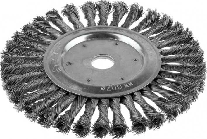 Щетка обдирочная для УШМ ЗУБР Круглая 200х22 мм Профессионал [35190-200_z02]