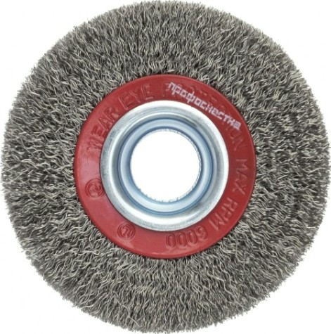 Щетка обдирочная для заточного станка Профоснастка № 549 Эксперт D175/25/32 дисковая, нерж. [20805007]
