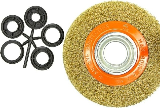 Щетка обдирочная для заточного станка Sturm 5 241 301 5 перех., латун. волнист. проволока [5241301]