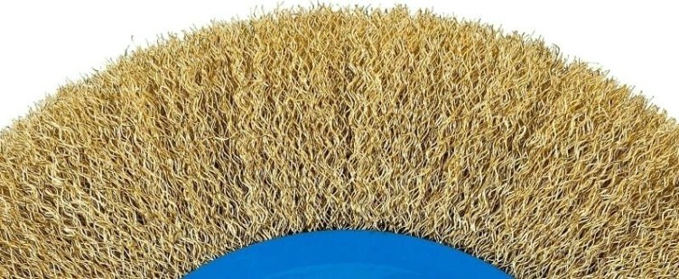 Щетка обдирочная для заточного станка ЗУБР ПРОФЕССИОНАЛ дисковая для витая латунирован проволока 0,3мм, 12 [35186-125_z01]