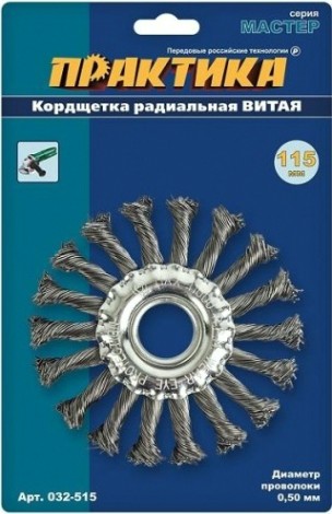 Щетка обдирочная круглая для УШМ ПРАКТИКА 115 мм; 22.2 мм 032-515 [032-515]