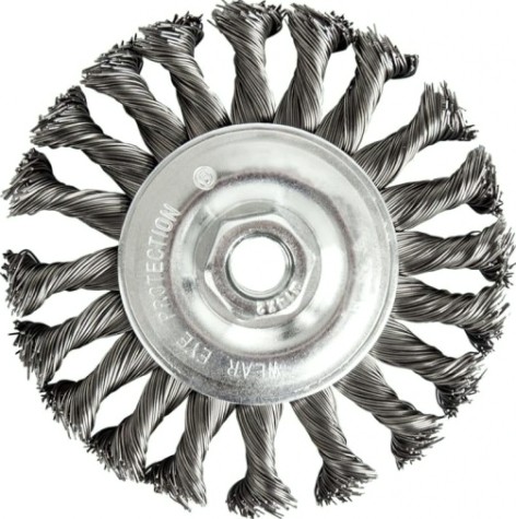 Щетка обдирочная круглая для УШМ ПРАКТИКА 125 мм; М14 242-656 [242-656]