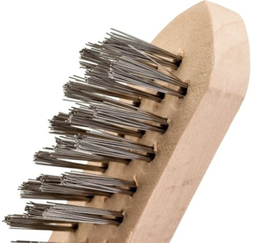 Щетка Профоснастка № 666 Эксперт SS 3х -рядная, деревянная ручка (нерж) 0,3 [20401041]