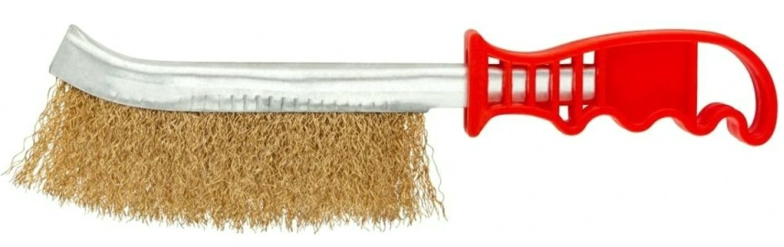 Щетка Профоснастка № 877 BS 0,3 гофриров. латунированная сталь, пластиковая ручка [20403001]