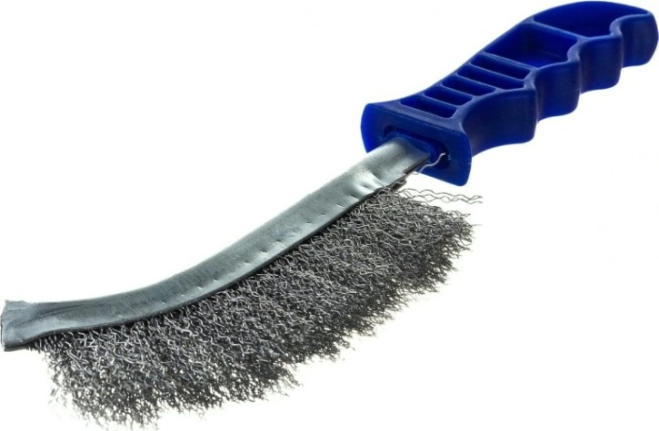 Щетка с пластиковой ручкой АТАКА №111 стальная [22401]