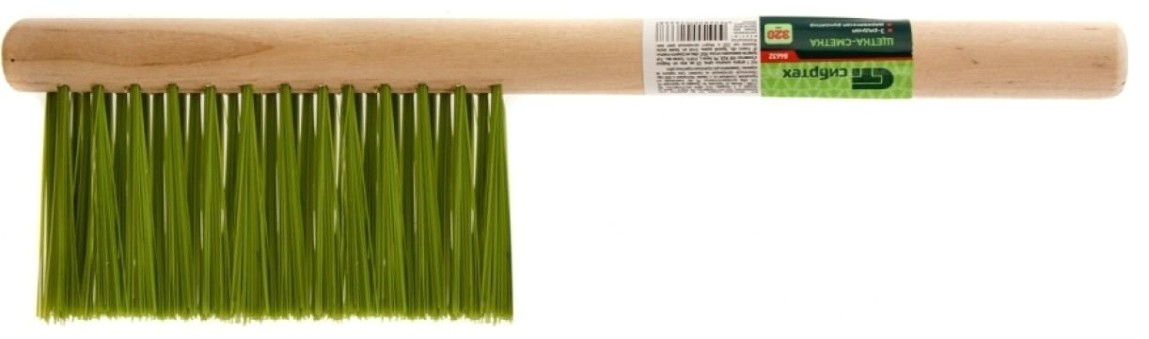 Щетка СИБРТЕХ 3 3-рядная, 320 мм, деревянная ручка// [84632]