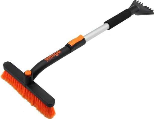 Щетка-сметка для снега со скребком Amigo телескопическая 74523 [74523]