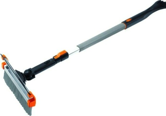 Щетка-сметка для снега со скребком STELS и водосгоном телескопическая, поворотная голова 55299 [55299]