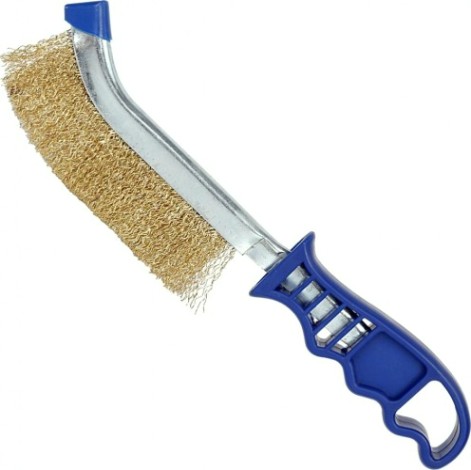 Щетка WORKPRO WP253003 проволочная омедненная 25см Щетка WORKPRO WP253003 проволочная омедненная 25см