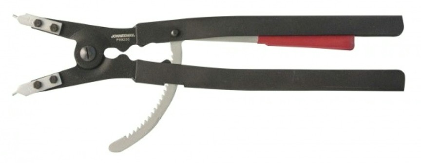 Щипцы для стопорных колец JONNESWAY P9920C прямые с фиксатором, разжим, 165-300 мм, 4.5-5.5 м [049249]