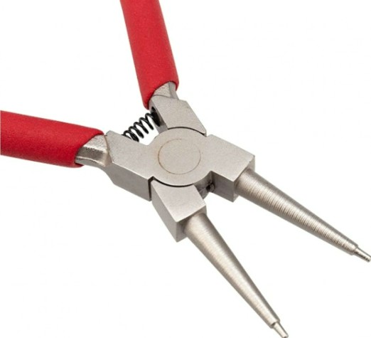 Щипцы для стопорных колец REXANT 12-4637 загнутый сжим 160 мм, обливные рукоятки