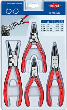 Щипцы KNIPEX 002003V02 набор щипцов для внутренних и внешних стопорных ко [KN-002003V02]