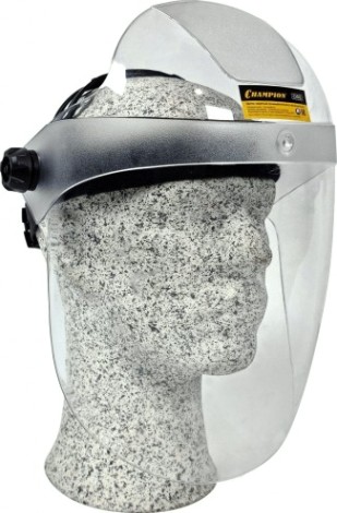 Щиток защитный CHAMPION C1012 поликарбонатный (с наголовником) Щиток защитный CHAMPION C1012 поликарбонатный (с наголовником)