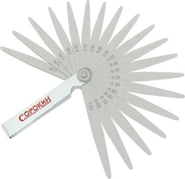 Щупы измерительные СОРОКИН 40.78 с точностью 0,05-1,0мм, 100мм, 20 шт.