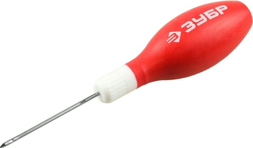 Шило швейное ЗУБР МАСТЕР обрезиненная рукоятка, длина 60 мм, d 2 мм [09571-2]