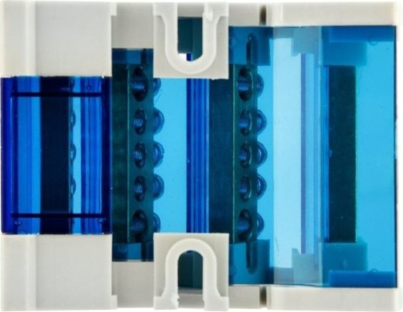 Шина REXANT 11-2304-7 на DIN-рейку в корпусе (кросс-модуль) 4х7 групп