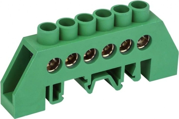 Шина REXANT 11-2306 PE «земля» на DIN-рейку 6x9 мм 6 групп