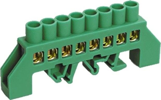 Шина REXANT 11-2307 PE «земля» на DIN-рейку 6x9 мм 8 групп