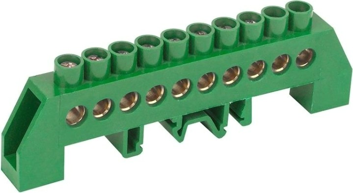 Шина REXANT 11-2308 PE «земля» на DIN-рейку 6x9 мм 10 групп