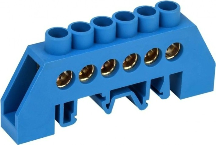 Шина REXANT 11-2312 «N» нулевая на din-рейку 8x12 мм 6 групп