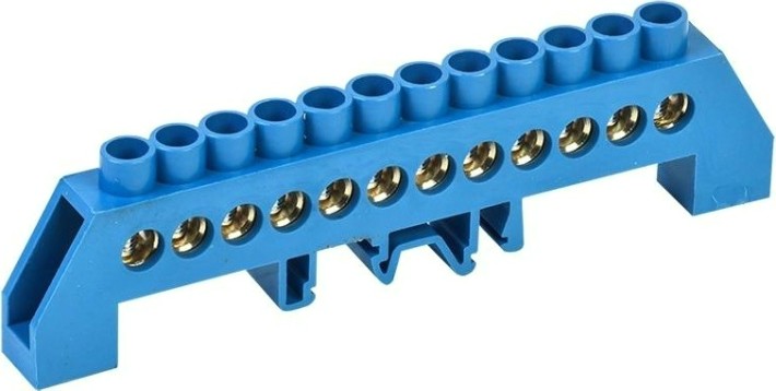 Шина REXANT 11-2318 «N» нулевая на din-рейку 8x12 мм 12 групп