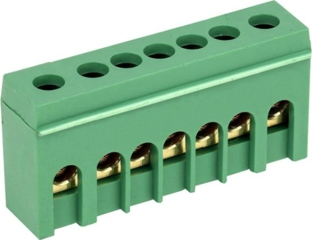 Шина REXANT 11-2321 PE «земля» на din-рейку 6x9 мм 7 групп