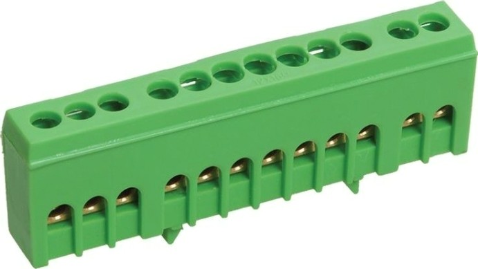 Шина REXANT 11-2322 PE «земля» на DIN -рейку 6x9 мм 12 групп