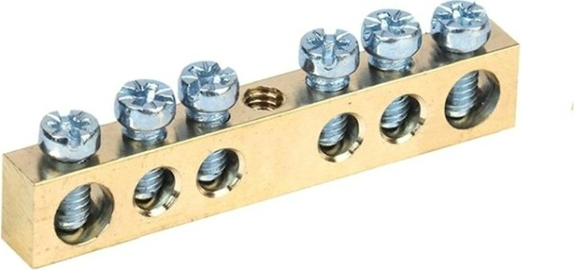 Шина REXANT 11-2357 PEN «земля-ноль» 6х9 мм 6/1, 6 групп