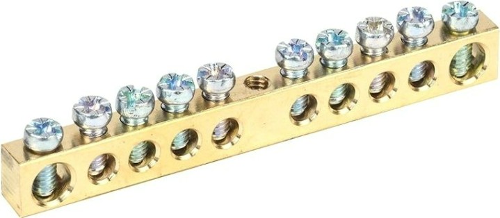 Шина REXANT 11-2359 PEN «земля-ноль» 6х9 мм 6/1, 10 групп