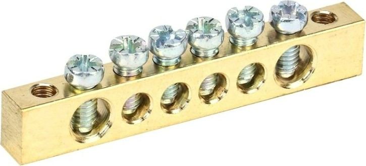 Шина REXANT 11-2365 PEN «земля-ноль» 6х9 мм 6/2, 6 групп