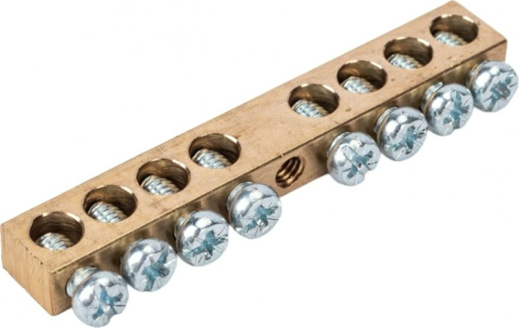 Шина REXANT 11-2372 PEN «земля-ноль» 6х9 мм 8/1, 8 групп