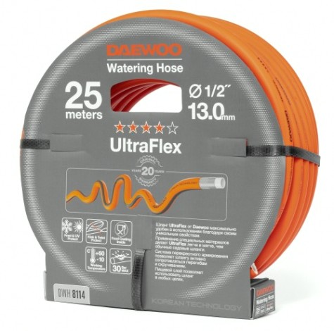 Шланг для полива DAEWOO DWH 8114 ultraflex Ø 1/2" (13мм), 25 м