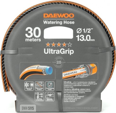Шланг для полива DAEWOO UltraGrip 1/2" х 30 м [DWH 5115]