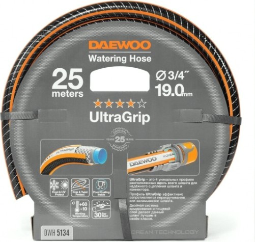 Шланг для полива DAEWOO UltraGrip 3/4" х 25 м [DWH 5134]