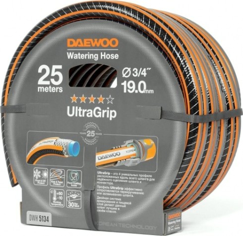 Шланг для полива DAEWOO UltraGrip 3/4" х 25 м [DWH 5134]