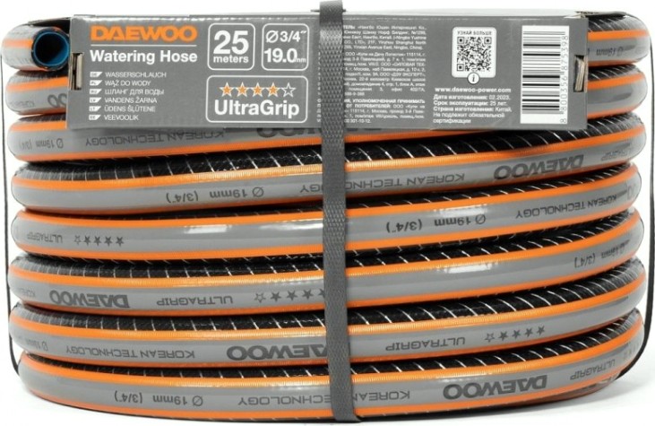 Шланг для полива DAEWOO UltraGrip 3/4" х 25 м [DWH 5134]