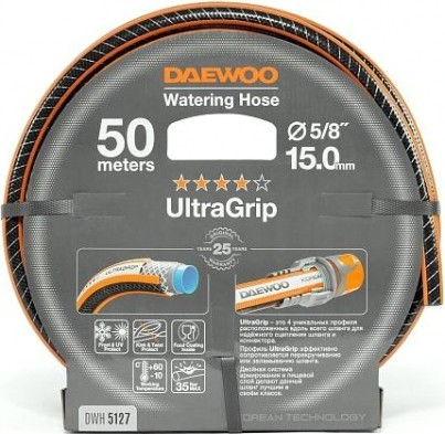 Шланг для полива DAEWOO UltraGrip 5/8" х 50 м [DWH 5127]
