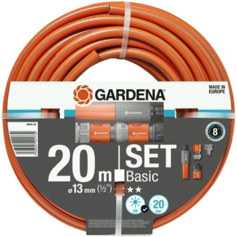 Шланг для полива GARDENA Basic 1/2" х 20 м с комплектом фитингов 18970-29.000.00 [18970-29.000.00]