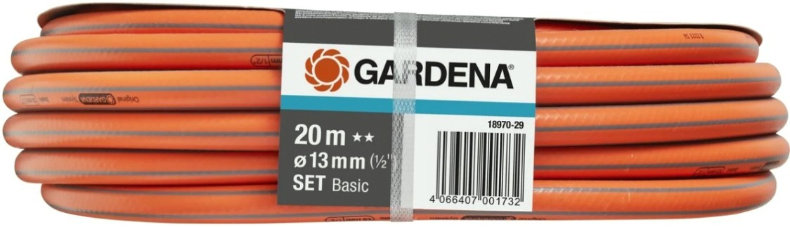 Шланг для полива GARDENA Basic 1/2" х 20 м с комплектом фитингов 18970-29.000.00 [18970-29.000.00]