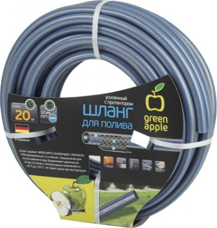 Шланг для полива GREEN APPLE 1/2" х 20 м усиленный с протектором GWGH1-032