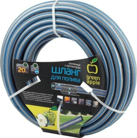 Шланг для полива GREEN APPLE 3/4" х 20 м усиленный с протектором GWGH2-033