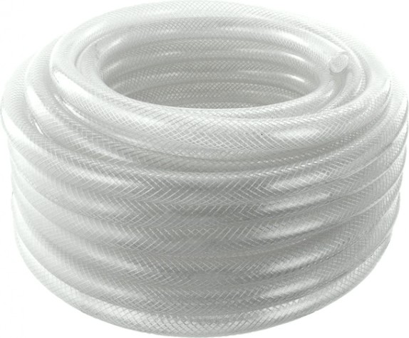 Шланг для полива QUATTRO ELEMENTI Cristallino 3/4" 25 метров армированный толщина стенки 3,0 мм, силиконовый [246-944]