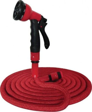 Шланг для полива QUATTRO ELEMENTI растягивающийся 15 метров, латекс, премиум + пистолет [244-872]